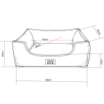 Pelech Golden Dog Saba S – 65 x 55 x 25 cm, hnedý